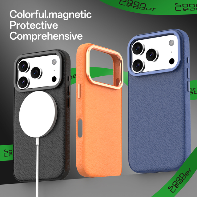 Business Style Leather Screen Edge Buffer Phone Case for iPhone 17 Pro Max
