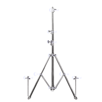 Mât d'antenne portable télescopique manuel en acier inoxydable léger, extensible de 3 m, 5 m, 6 m pour caméra de vidéosurveillance PTZ