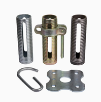 Attache de Construction de manchon de vis en acier galvanisé/noir réglable en fonte de précision 60/76mm de diamètre modèle JQS ACROW pour