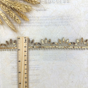 Fournisseur de fil d'or de luxe <span class=keywords><strong>en</strong></span> gros <span class=keywords><strong>en</strong></span> <span class=keywords><strong>ligne</strong></span> Garniture <span class=keywords><strong>en</strong></span> dentelle à paillettes Lurex Garniture <span class=keywords><strong>en</strong></span> dentelle à paillettes africaine pour couture - Product Image 6