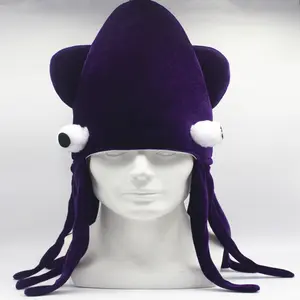 Cappello di polpo in velluto a cinque colori novità per la festa di oggetti di scena cappelli divertenti per le celebrazioni del nuovo anno di Natale di Halloween