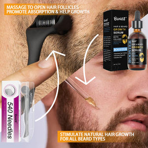 OEM vente en gros de cheveux roulés pour le cuir chevelu croissance de la barbe sérum de croissance de la barbe kit de lotion après-rasage pour hommes soins de toilettage - Product Image 6