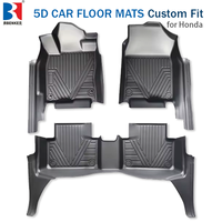 Tapis de sol de voiture 5D TPE sur mesure pour Honda Civic |   Ensemble complet 3 pièces |   Anti-dérapant, tout temps, imperméable
