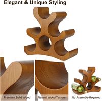 Porte-bouteilles en bois pour comptoir, porte-bouteilles en bois pour 6 bouteilles, support de rangement pour bouteilles de vin, support de rangement pour bouteilles de vin pour armoire, garde-manger