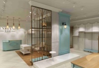 Conception de vitrine pour magasin de vêtements, table de présentation de vêtements, mobilier pour magasin de mode