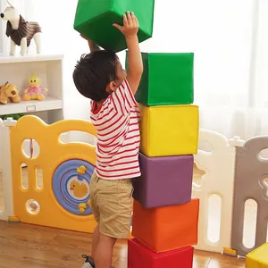 Milieuvriendelijk En Vervuilingsvrij High-Density Educatief Gebouw Soft Blocks Foam Baby Zacht Speelgoed 12 Pu Unisex 1 Set