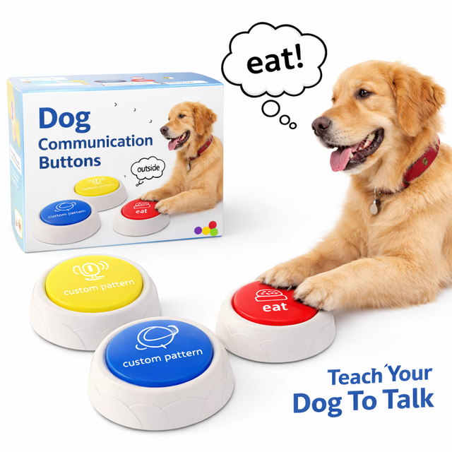 Bulk Supply Talking Dog Button Sound Recording Learning Tool Custom Messages Cognitive Exercise Trainer Equipment