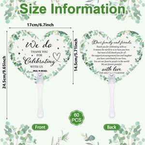 Cheap Wedding <b>Hand</b> <b>Fans</b> Plastic Handheld Wedding Favor <b>Fans</b> for Guests Thank You PP <b>Fan</b> With Handle - Product Image 3