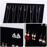 Support de rangement direct en stock, présentoir à bijoux en velours personnalisé pour bracelets, boucles d'oreilles et colliers