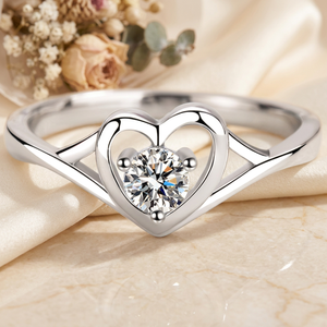 Nuevo Anillo de Compromiso de Plata de Ley 925 Chapado en Platino con Moissanita en Forma de Corazón, de Lujo, Romántico, para Mujer, Certificado de Laboratorio, Venta al por Mayor de Fábrica, Tercera Categoría - Product Image 2