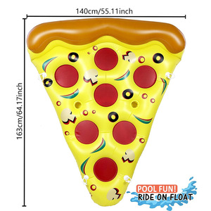 Nouveau matelas flottant gonflable pour adultes, motif <span class=keywords><strong>Pizza</strong></span> Jaune, grand format, épaissi, avec emballage haut de gamme, pour divertissement aquatique - Product Image 5
