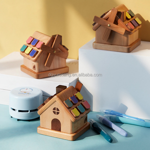 Boîte de <span class=keywords><strong>rangement</strong></span> pour dents en bois de hêtre en forme de maison, bricolage créatif, boîte à dents, souvenir pour bébé, pour garçons et filles - Product Image 1