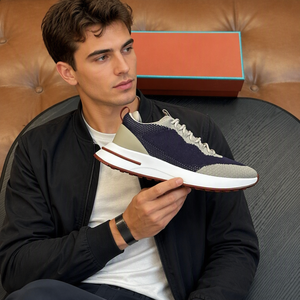 Chaussures décontractées pour hommes, style italien, en maille tricotée originale, semelle épaisse, <span class=keywords><strong>lacets</strong></span>, respirantes, pour la marche quotidienne - Product Image 5
