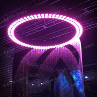 Fontaine à eau LED à économie d'énergie, en acier inoxydable, intérieure et extérieure, télécommande, rideau d'eau moderne, patio