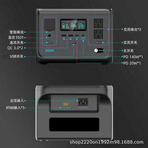 Estación de Energía Portátil de 300W 220V con Batería de Litio Ferrofosfato, Tecnología GaN, Cargador Rápido 2 en 1 para Hogar, Camping y Pesca - Product Image 2