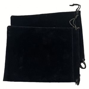 Pochette en velours noir personnalisée pour appareil photo, petite pochette écologique pour parfum, sac à cordon pour cosmétiques - Product Image 4