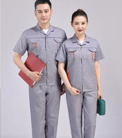Tenue de travail d'été 2025 personnalisée bleu marine haute visibilité certifiée CE, confortable, respirante, en polyester, à manches courtes, économique