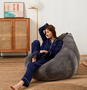 ปลอกเก้าอี้โซฟาบีนแบ็กกระเป๋าในร่ม,ผ้าคลุมบีนแบ็กเบาะขนาดใหญ่สำหรับผู้ใหญ่ผ้าคลุมบีนแบ็กทรงลูกแพร์ - Product Image 6