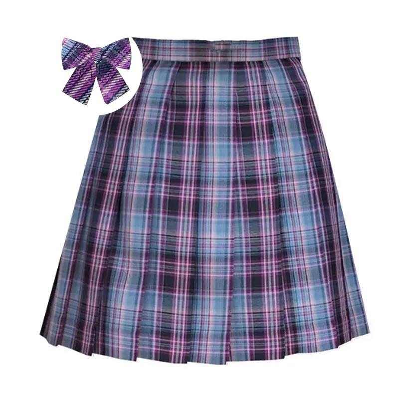 Bow knot summer high waist college style girl dance miniskirt cute A-word Harajuku sexy pattern women's pleated skirt