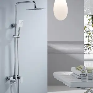 high grade chrome bathroom shower set mixer faucet tap