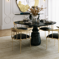 Chaises de salle à manger de luxe en laiton sur mesure, fauteuils pour manoirs et villas, chaises longues à dossier en velours, chaises d'art design