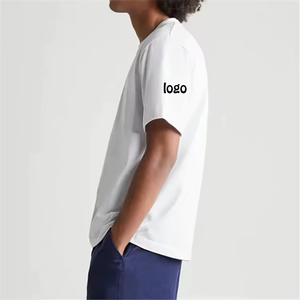 Échantillon Gratuit - T-shirt <span class=keywords><strong>Homme</strong></span> Personnalisé à Épaules Tombantes, Impression sur T-shirt 100% Coton Épais, T-shirt Vierge Blanc - Product Image 2