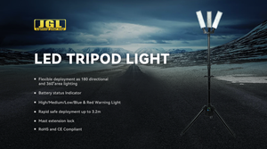 Kırmızı ve mavi flaş ile <span class=keywords><strong>LED</strong></span> standı çalışma ışığı tripod ışığı - Product Image 6