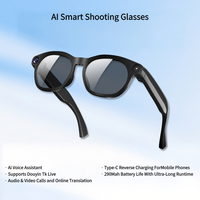 Lunettes de soleil personnalisées, lunettes intelligentes tendance avec caméra, lunettes intelligentes IA, 290 mAh, lecteur de musique, caméra 8MP