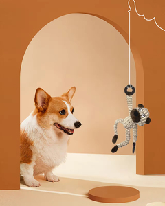 Interactive Wholesale Custom Cute Stuffed Animal Dog Toy Different Shape Corduroy Plush Rubber <b>Ring</b> for Chewining Pet Chew Toy - Product Image 5