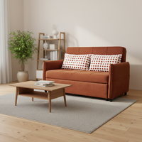 Canapé-lit moderne 2 en 1 pliable, extensible, en tissu extensible pour petits espaces, métal, gain de place, salon