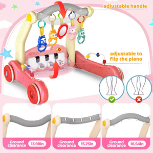 <span class=keywords><strong>Piano</strong></span> multifonctionnel pour bébé, chariot d'apprentissage de la marche, <span class=keywords><strong>piano</strong></span> à pédales 2-en-1, pour bébés de 0 à 3 ans - Product Image 2