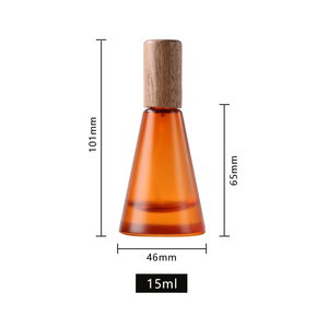 Botella de spray de perfume de cristal naranja con degradado esmerilado serigrafiado con logotipo personalizado 15ml pulverizador de bomba recargable de forma cónica <span class=keywords><strong>Doully</strong></span> - Product Image 6