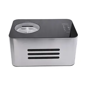 En çok satan Modern tasarım dondurma yapma makinesi kendini soğutma dondurma yapma makinesi ile ev kullanımı 1.5L kompresörü