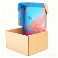 Boîte d'emballage d'expédition pour le commerce électronique en papier kraft avec lamination brillante et revêtement UV
