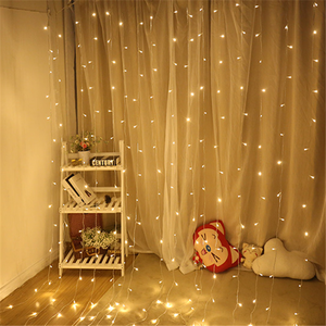 3x3 A MENÉ les quirlandes Électriques de Glaçon Lumière Plug UE Guirlande Rideau LED Lampe de Ficelle De Noël Décoration Extérieure/Intérieure - Product Image 1