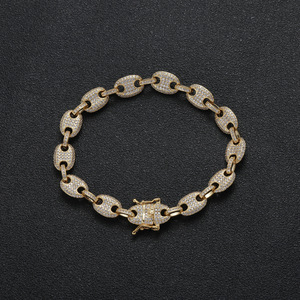 Pig Nose <b>Anklet</b> Women's <b>Anklet</b> 9mm9inch 10inch Single Row Male and Female Zircon - Product Image 5