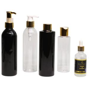 ชุดขวดและกระปุกเครื่องสำอางสีทองขนาด 200 มล. 250 มล. ขวดพลาสติกสำหรับเจลอาบน้ำ ขวดน้ำมันบำรุงผิว กระปุกพลาสติกสำหรับเกลืออาบน้ำ - Product Image 2