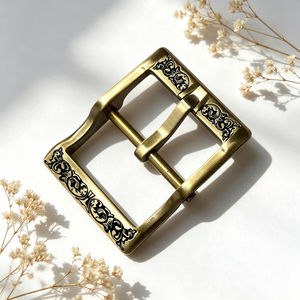 Hebilla de Cinturón de Latón Macizo de Alta Resistencia, Herrajes para Cinturón con Acabado Pulido Espejo, Logotipo Personalizado Aceptable, Hebilla para Correas de Ropa y Cinturones Casuales - Product Image 2