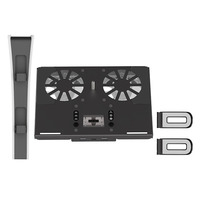 Support de Refroidissement Mural Multifonctionnel MD Métal+ABS Support de Charge pour Manette Support pour Casque pour Console Fine