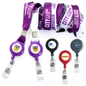 Custom Design Uw Eigen Reliëf Logo Afdrukken School Nek Riem Lanyard Met Badge Reel - Product Image 1