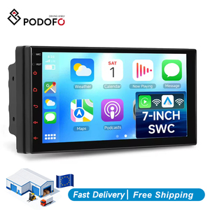 วิทยุติดรถยนต์ Podofo 2 Din 7 นิ้ว รองรับ Wireless CarPlay/Android Auto หน้าจอสัมผัส IPS พร้อมระบบเสียงสเตอริโอ บลูทูธ ควบคุมพวงมาลัย DSP เครื่องเล่น MP5 สำหรับรถยนต์ แบบ OEM โรงงาน - Product Image 1