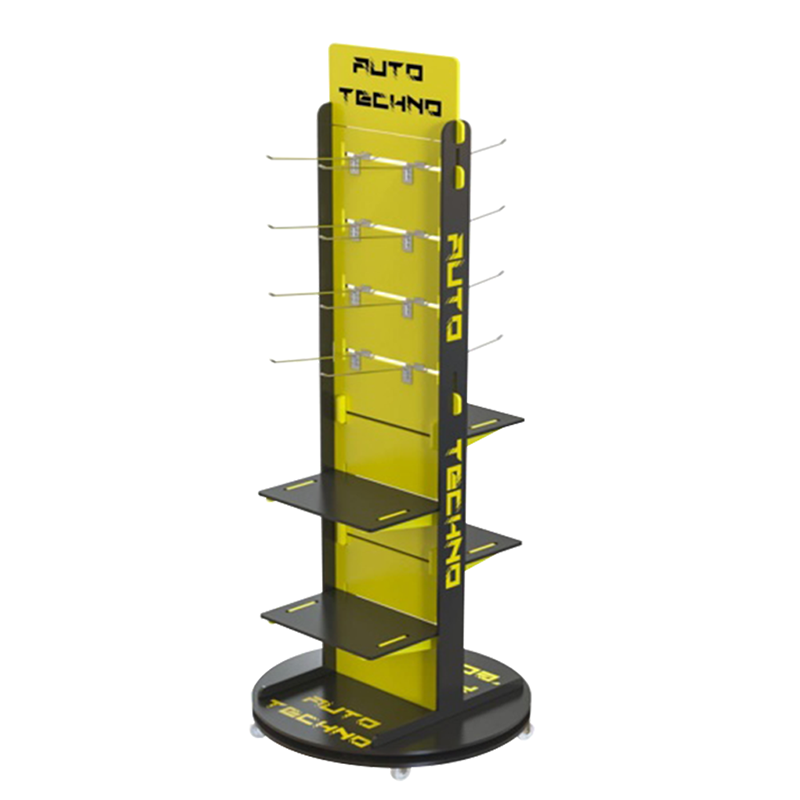 Apache Customizable Modern Plywood Floor Standing Display Racks with Hooks for Store Display-Highly Versatile and Adaptable — view 1