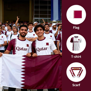 Drapeau de supporters de football Gahumi 2026 Canada Mexique États-Unis Qatar, haute qualité et meilleur prix, drapeau personnalisé double face 3x5 pieds en polyester - Product Image 1
