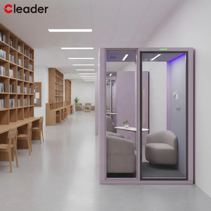 Cabina de Oficina Moderna con Marco de Aluminio <span class=keywords><strong>para</strong></span> Dos Personas, Cabina Insonorizada, Módulo de Oficina Portátil y Móvil - Product Image 2