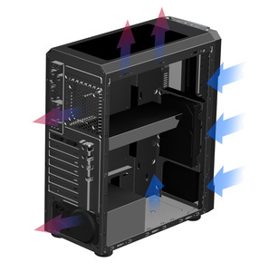 OEM 강화 유리 ATX 스마트 케이스 데스크탑 컴퓨터 상자 최고의 가격 <span class=keywords><strong>Cpu</strong></span> 캐비닛 컴퓨터 케이스 게임 강화 케이스 블랙 - Product Image 4