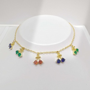 wholesale silver 925 plata women Flower <b>charm</b> bracelet Everyday Wear 14k gold designer colorful zircon fine chain link bracelets - Product Image 4