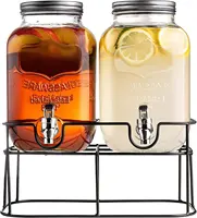 Glass Water Dispensers with Tap, Drink Juice, Beverage