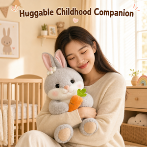 Nouveauté 2026 : Adorable Peluche Lapin avec <span class=keywords><strong>Carotte</strong></span>, Poupée Lapin Blanc à Câliner, Cadeau d'Anniversaire Kawaii pour Filles - Product Image 4