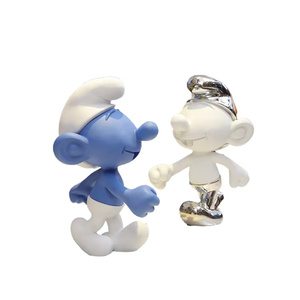 Set di Statuette in Resina dei <span class=keywords><strong>Puffi</strong></span>, Ornamento per Scrivania e Interni Auto, Statua di Personaggi dei Cartoni Animati per Fan di Anime, Decorazione per Casa e Tavolo, Regalo Souvenir - Product Image 1