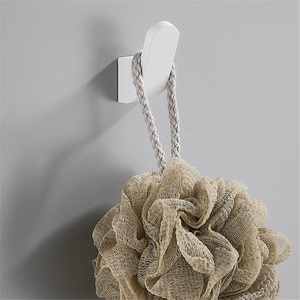 Thickened Black Coat <b>Hook</b> Iron White Clothes <b>Hook</b> Wall Hanging Bathroom <b>Towel</b> Hanger Modern Flexible Single <b>Hook</b> - Product Image 3